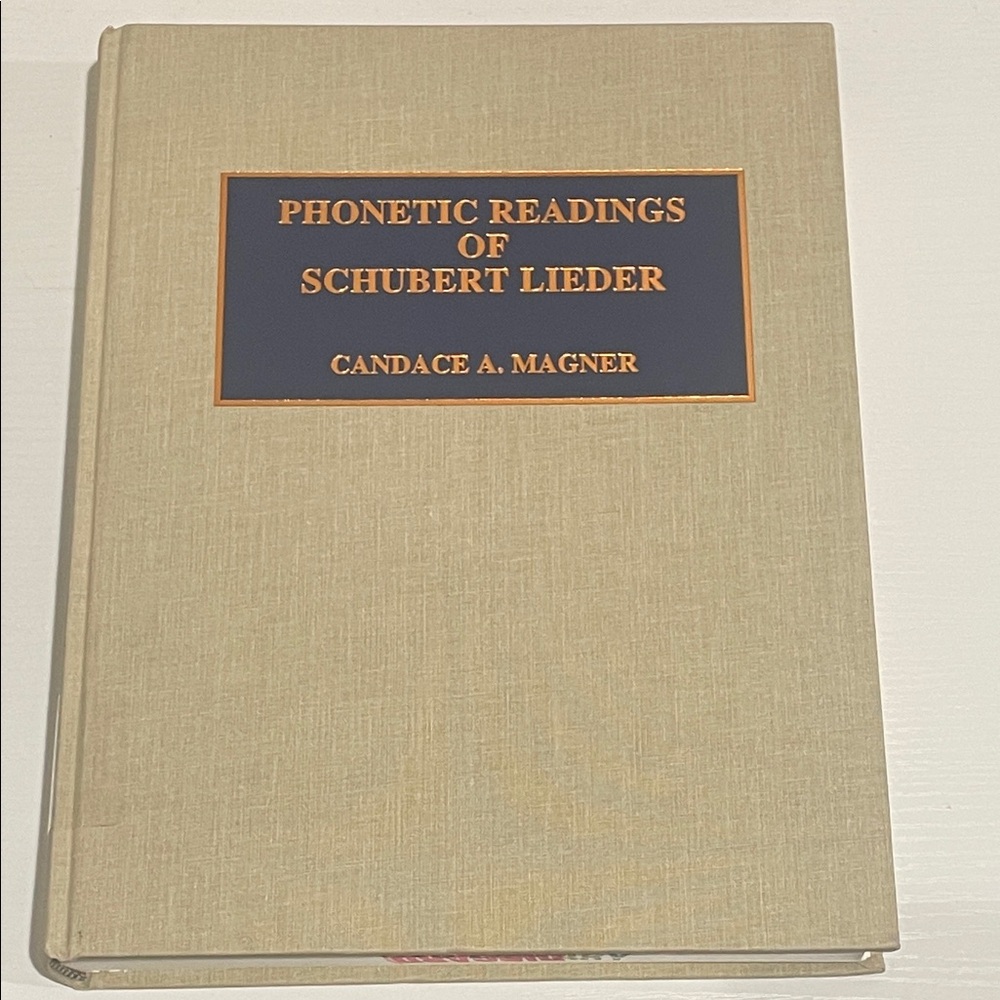 Phonetic Readings of Schubert Lieder Book